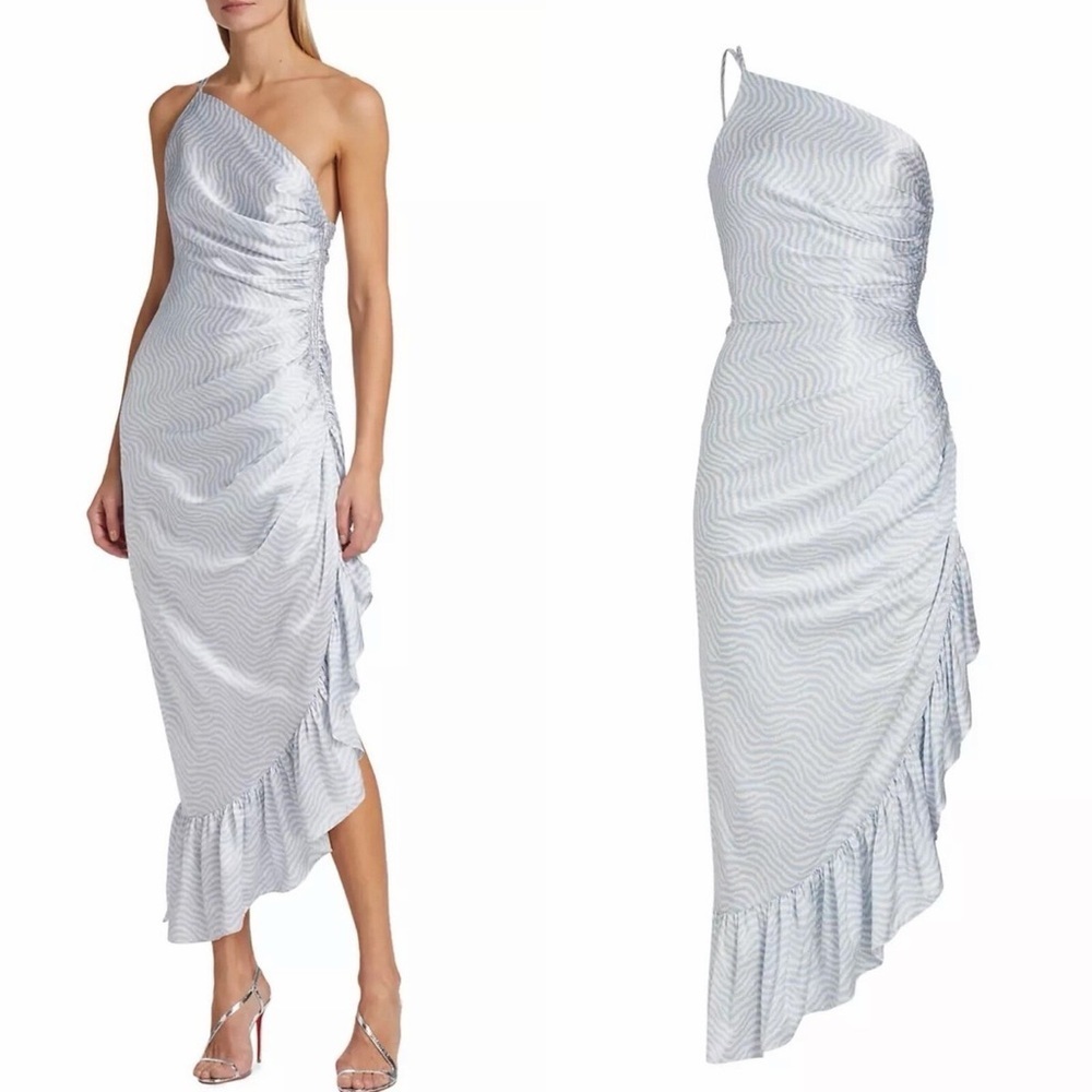 Cinq a Sept Christel One Shoulder Midi Dress